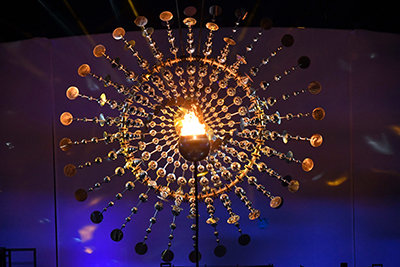 リオデジャネイロオリンピック開会式、太陽をイメージした聖火台(2016年)
