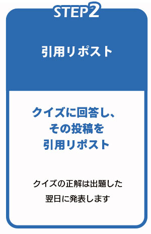 クイズに回答し、その投稿を引用リポスト